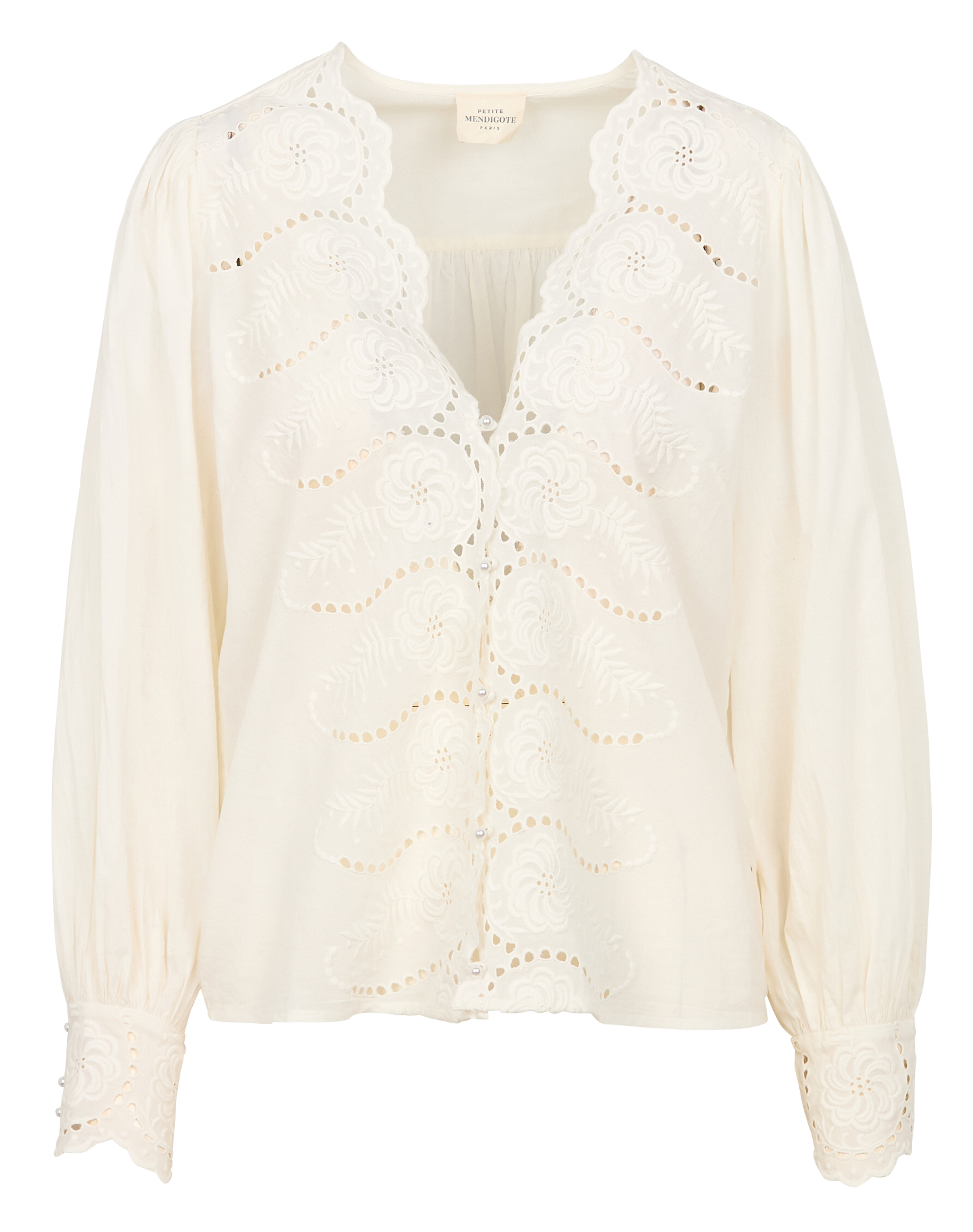 TARA - Blouse à broderies | Blanc