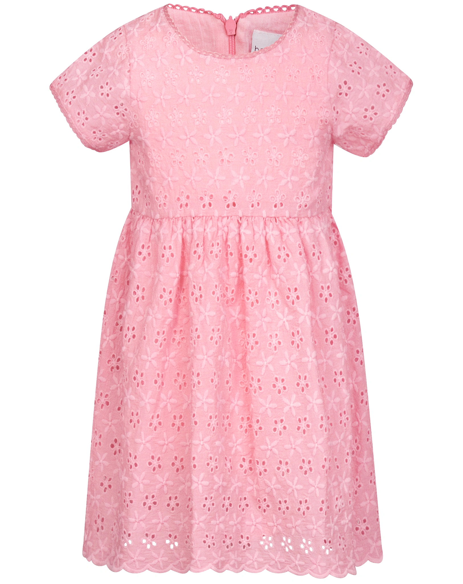 Kurzarmkleid FLOR gestickt in candy pink