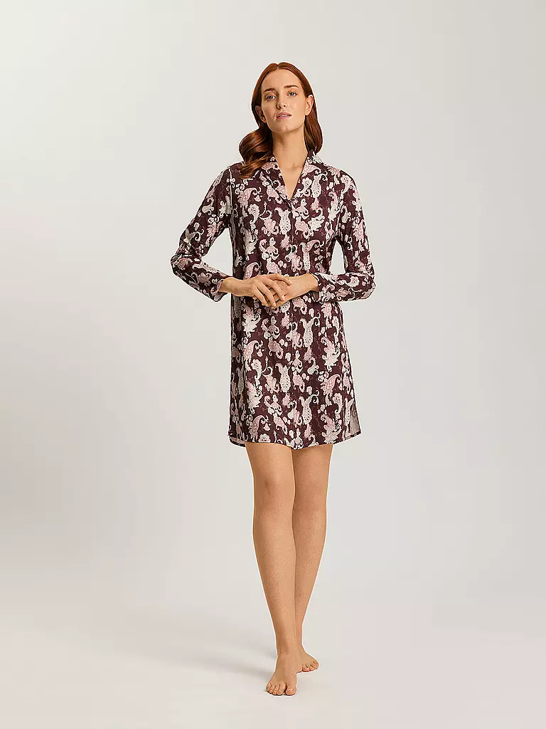 HANRO Nachthemd - Sleepshirt LOUNGY NIGHTS beere