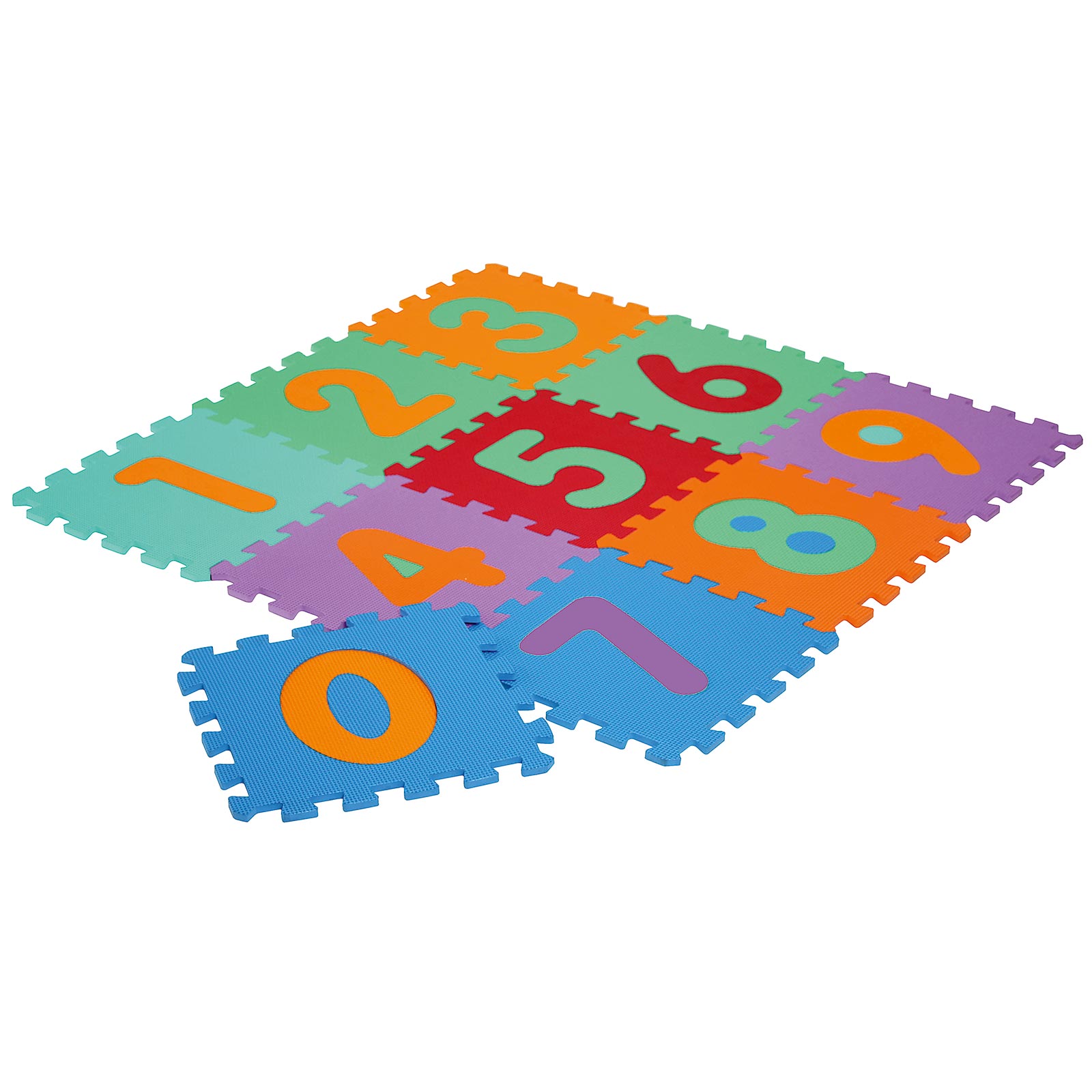Puzzlematte ZAHLEN - bunt - 30x30 cm