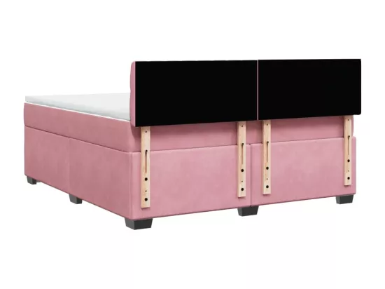 Sommier à lattes de lit avec matelas Rose 180x200 cm Velours