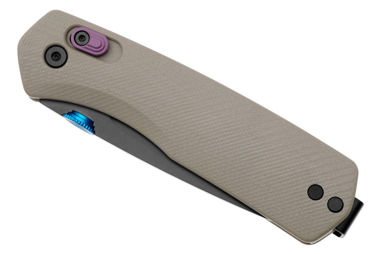 The James Brand The Carter Coyote Tan Black Desert Sky G10 Straight, zakmes