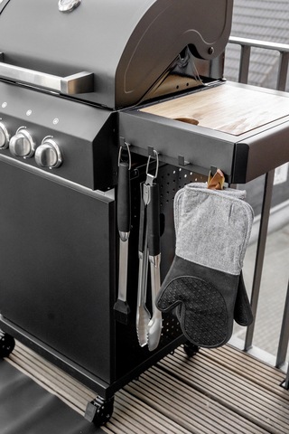 WENKO Hakenleiste »Modell Ima« magnetisch, mit 4 Haken für Spültücher und Grillzubehör, ohne Bohren