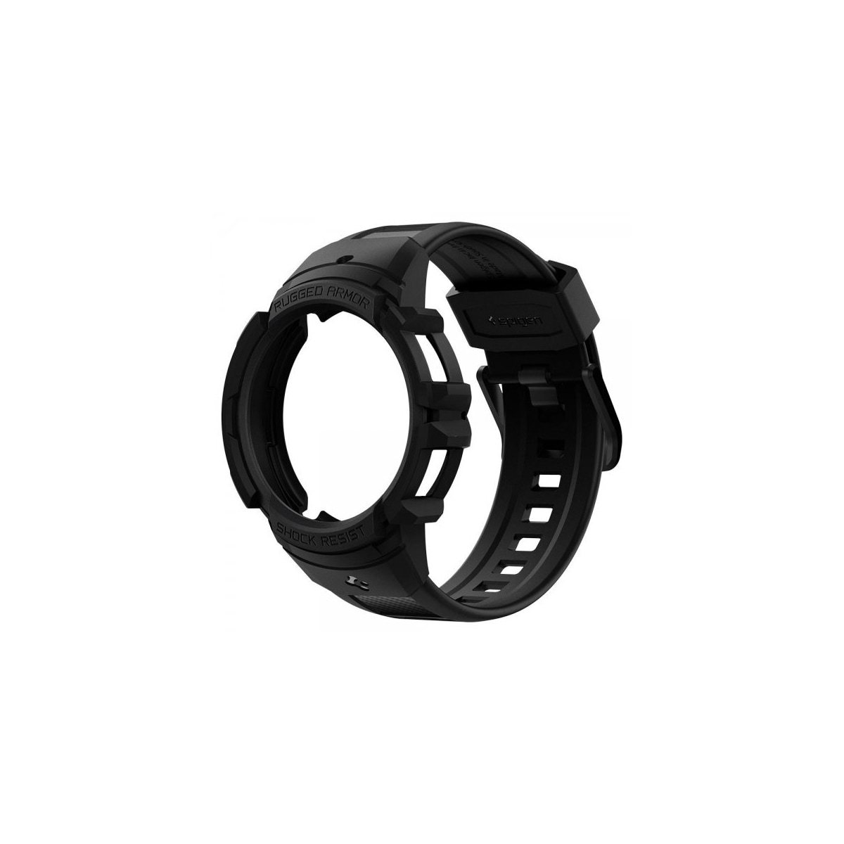 Spigen Samsung Galaxy Watch 4/5 44mm Deksel med Armbånd Rugged Armor Pro Charcoal Gray