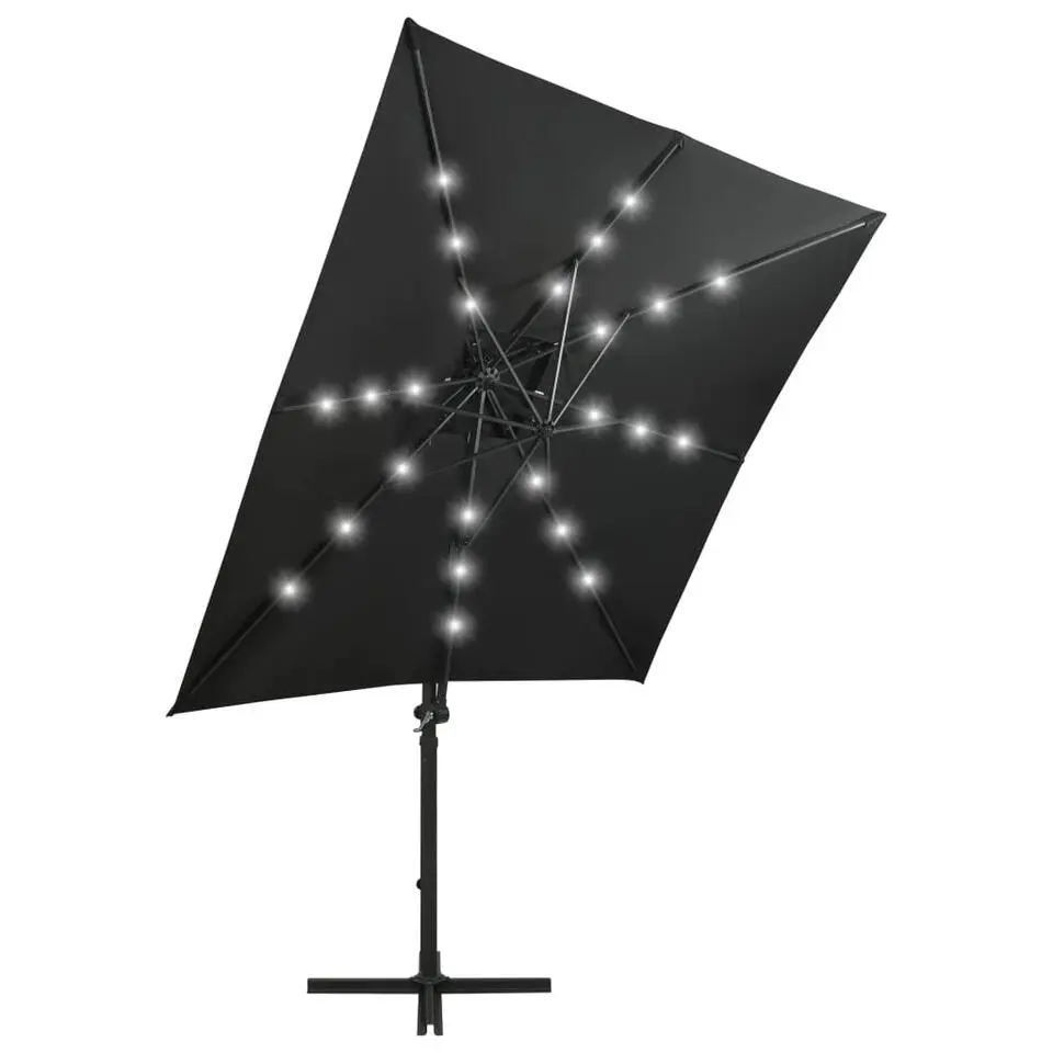 vidaXL - Zweefparasol - Zwart - 250 cm