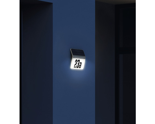 Steinel Solar LED Huisnummerlamp 4000K neutraal wit 227x242 mm XSolar LH-N wit/roestvrij staal