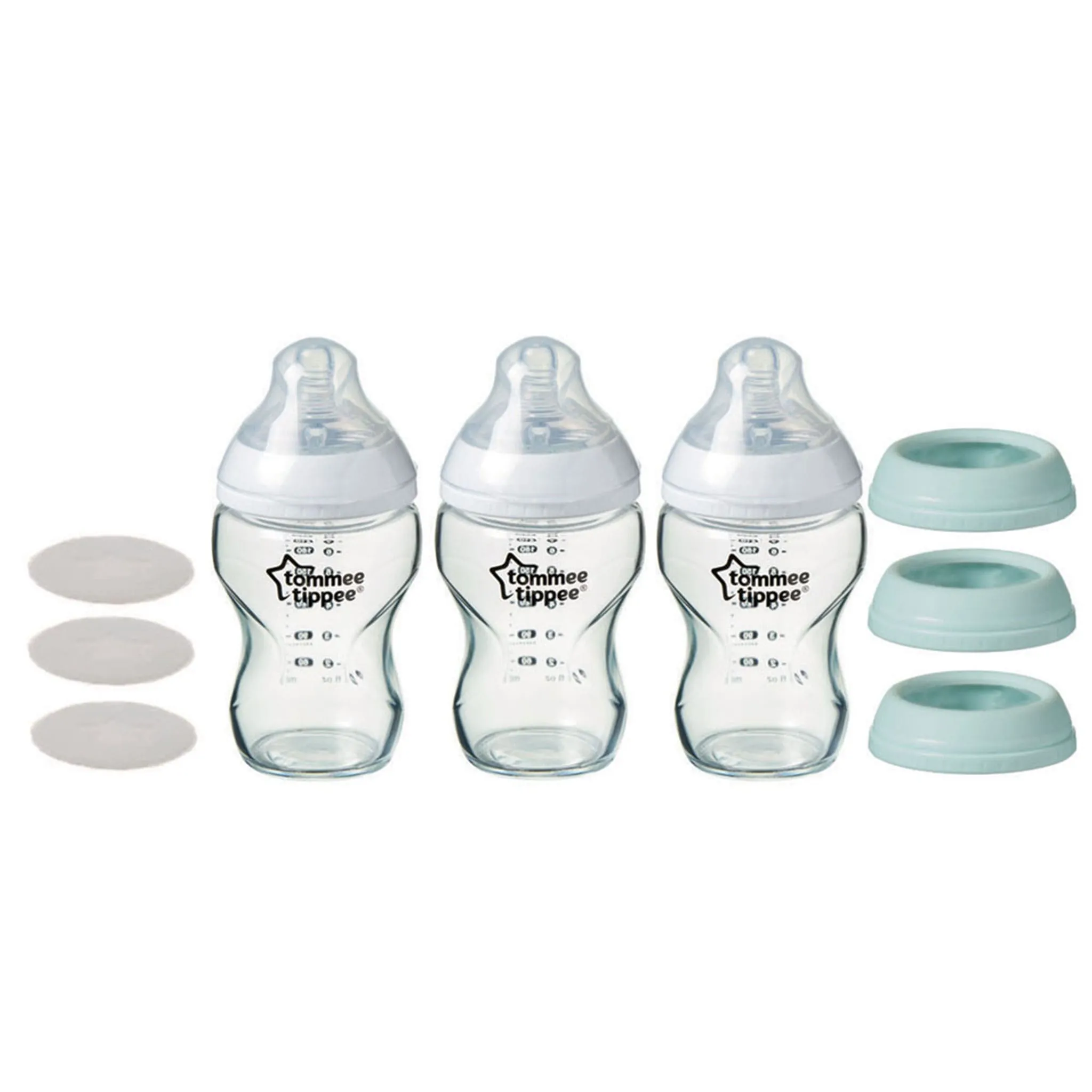 Tommee Tippee Biberons en Verre 3-en-1 Closer to Nature 9fl oz Paquet de 3