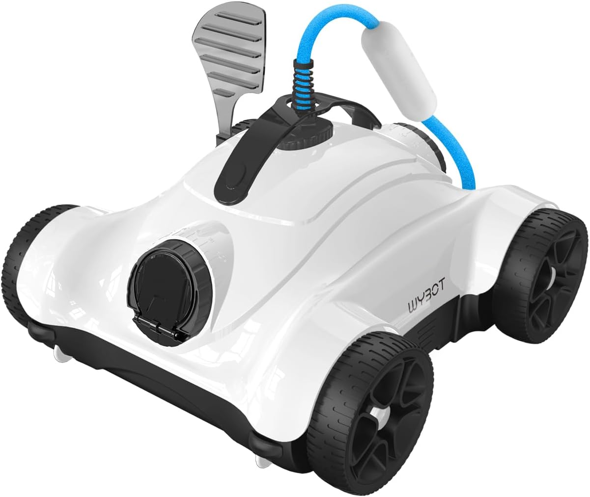 WYBOT Grampus 400 Poolroboter, 150W Super-Saugleistung, 2-Fach Motor, 3 Arbeitszeitoptionen, Einstellbarer Düsenwinkel, Geeignet für Flachbodenpools