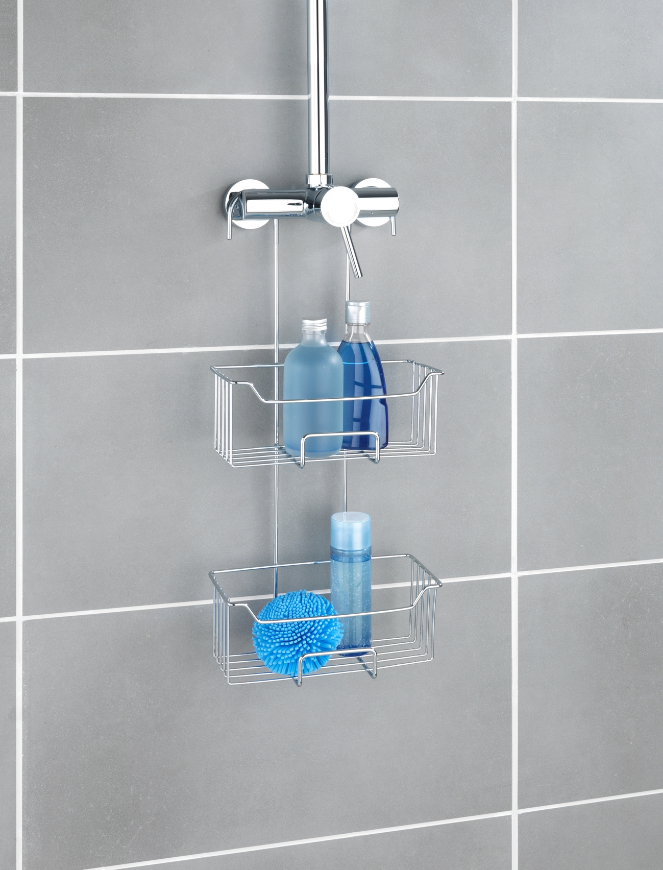 Wenko Milo douchecaddy 2-laags RVS glanzend