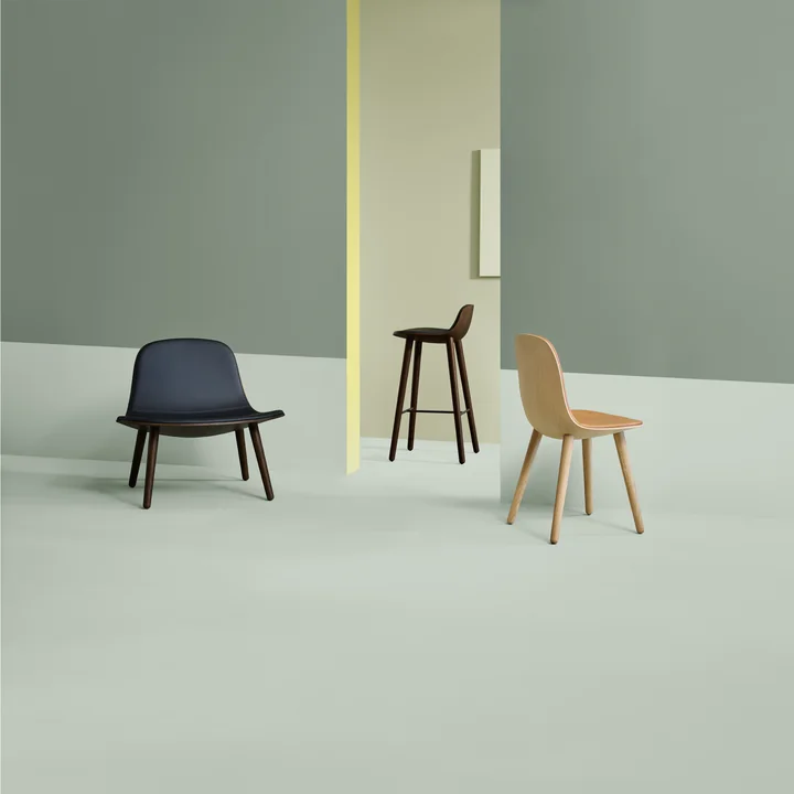 Eva Solo - Abalone Barhocker H 65 cm, Eiche geräuchert / schwarz