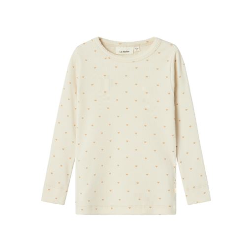Lil' Atelier Gago Langærmet T-shirt, Turtledove Heart, 122-128 cm
