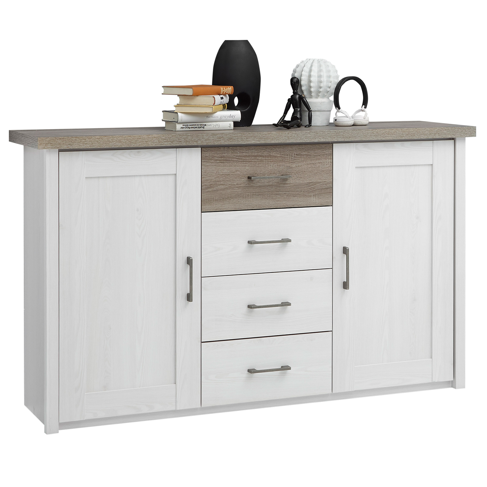 Sideboard - Pinie weiß - Trüffel