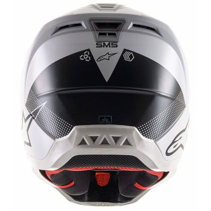 Casque cross Alpinestars S-M5 - RAYON - LIGHT GRAY BLACK SILVER MATT 2023 - Gris / Noir