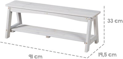 Roba Barn Piknikbord Set til 4 Deluxe med Parasoll & Sitteputer, Grå