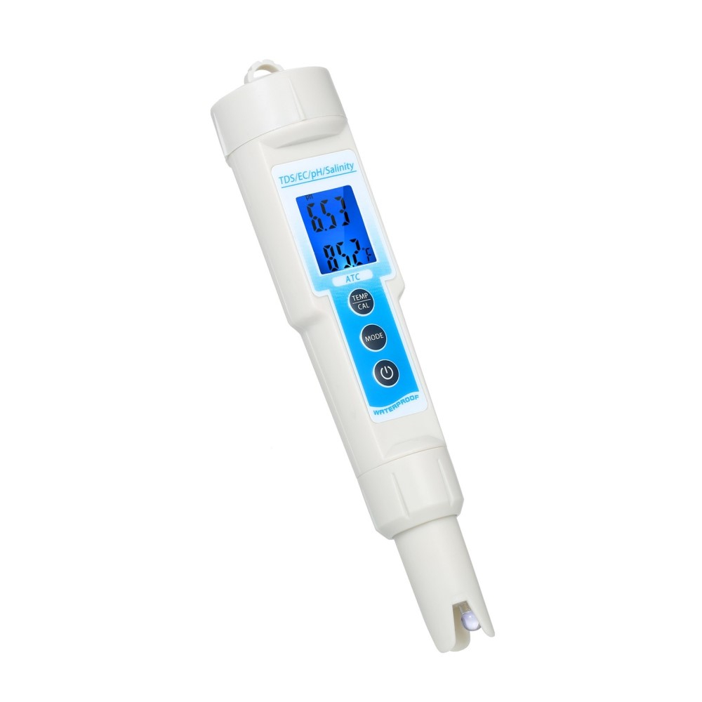 5in1 Digitales Wasser Messgerät TDS / EC / pH / Salzgehalt / Temperatur Prüfgerät (Batteriebetrieben)