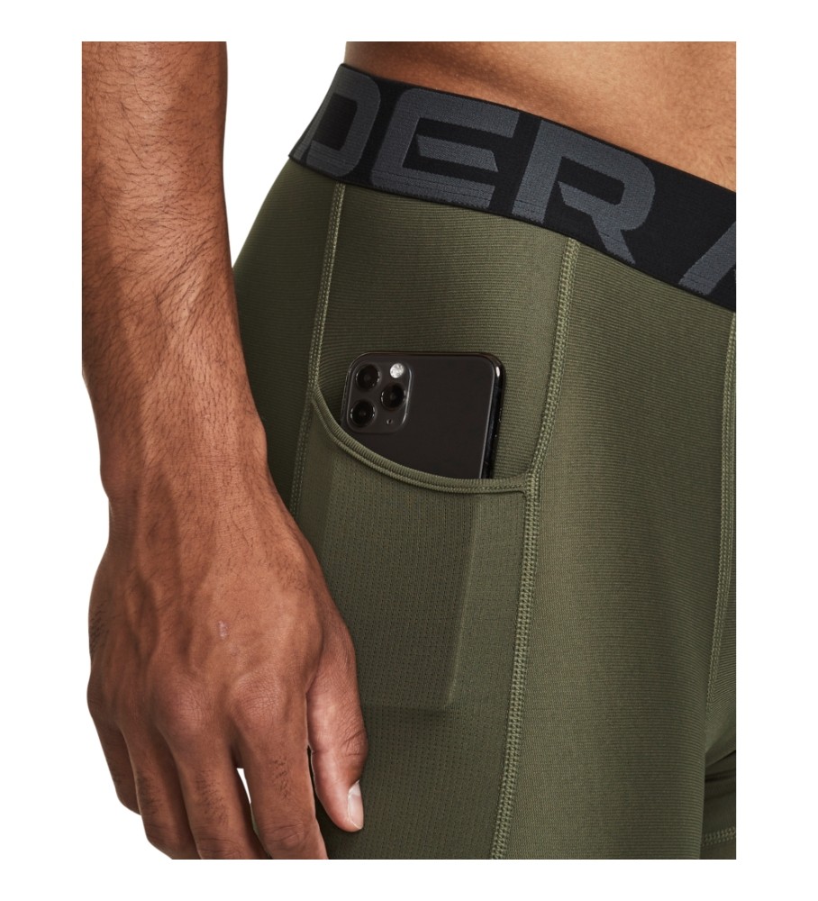 Calça legging verde HeatGear da Under Armour