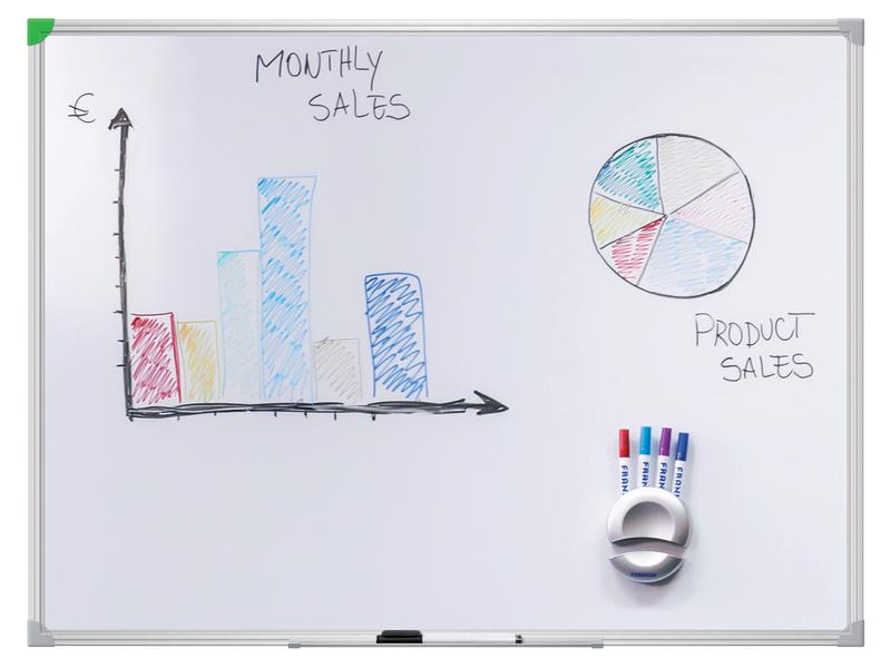 Franken Magnethaftendes Whiteboard U-Act!Line 30 cm x 40 cm Umweltfreundliche Schreibtafel