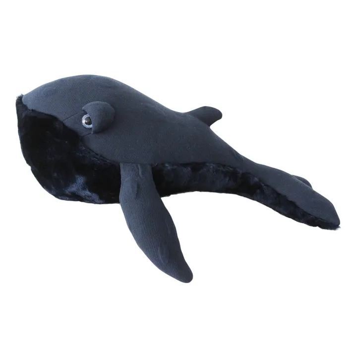 Bigstuffed Peluche géante baleine 60 cm x Smallable | Bleu marine