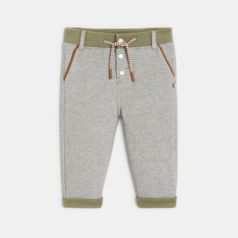 Pantalon molleton maille fantaisie vert bébé garçon Vert