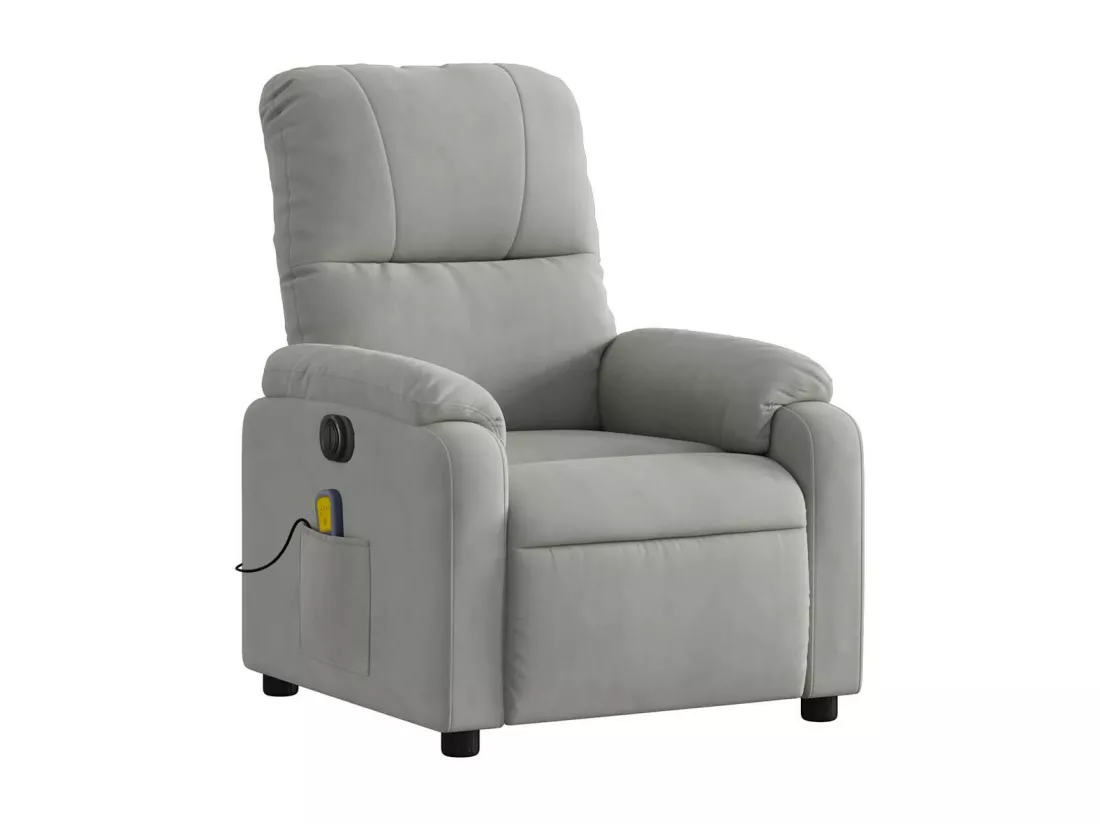 Fauteuil inclinable massant électrique gris clair