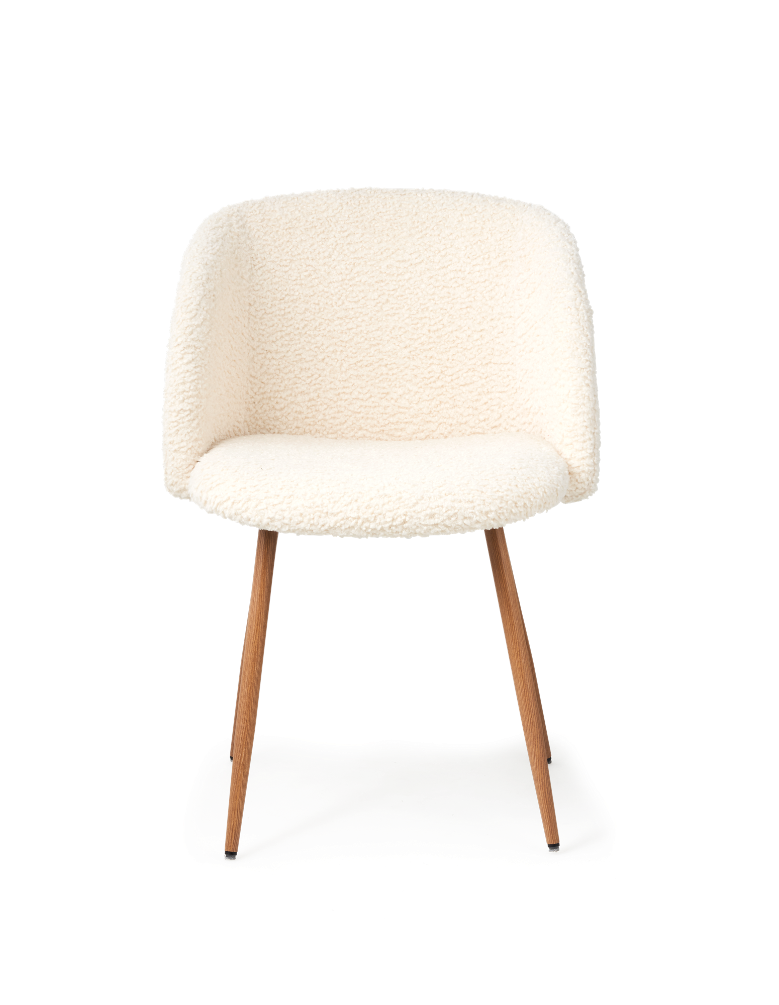 Stol i teddystof | Polyester/polyurethan/stål. 54 x 47 x 81 cm. | Light Brown