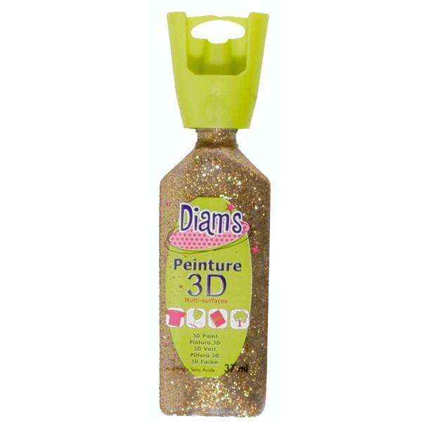 Peinture 3d multisurface - pailleté or