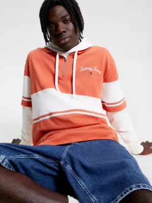 Camisa de rugby oversized com listras mistas