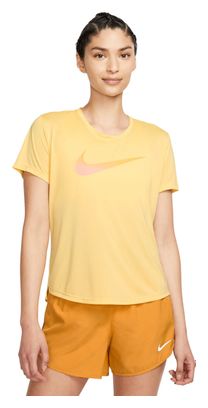 Maillot manches courtes Femme Nike Dri-Fit Swoosh Jaune