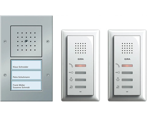 Gira 049544 Audiopakket 2TN aluminium Tweegezinswoning Audiopakket