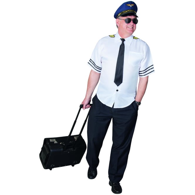 Kostüm - Pilot - 2-teilig - für Erwachsene - verschiedene Größen