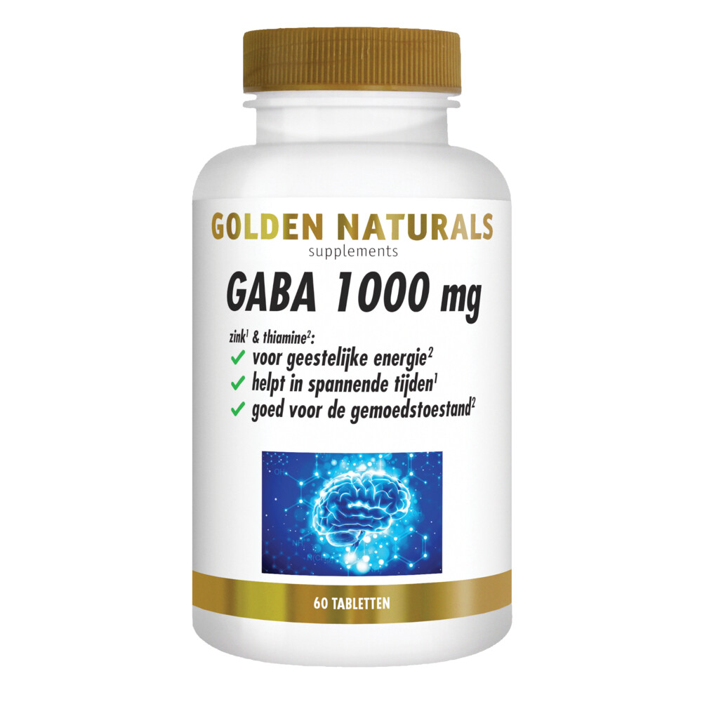 Golden Naturals GABA 1000mg vegan60 tabletten