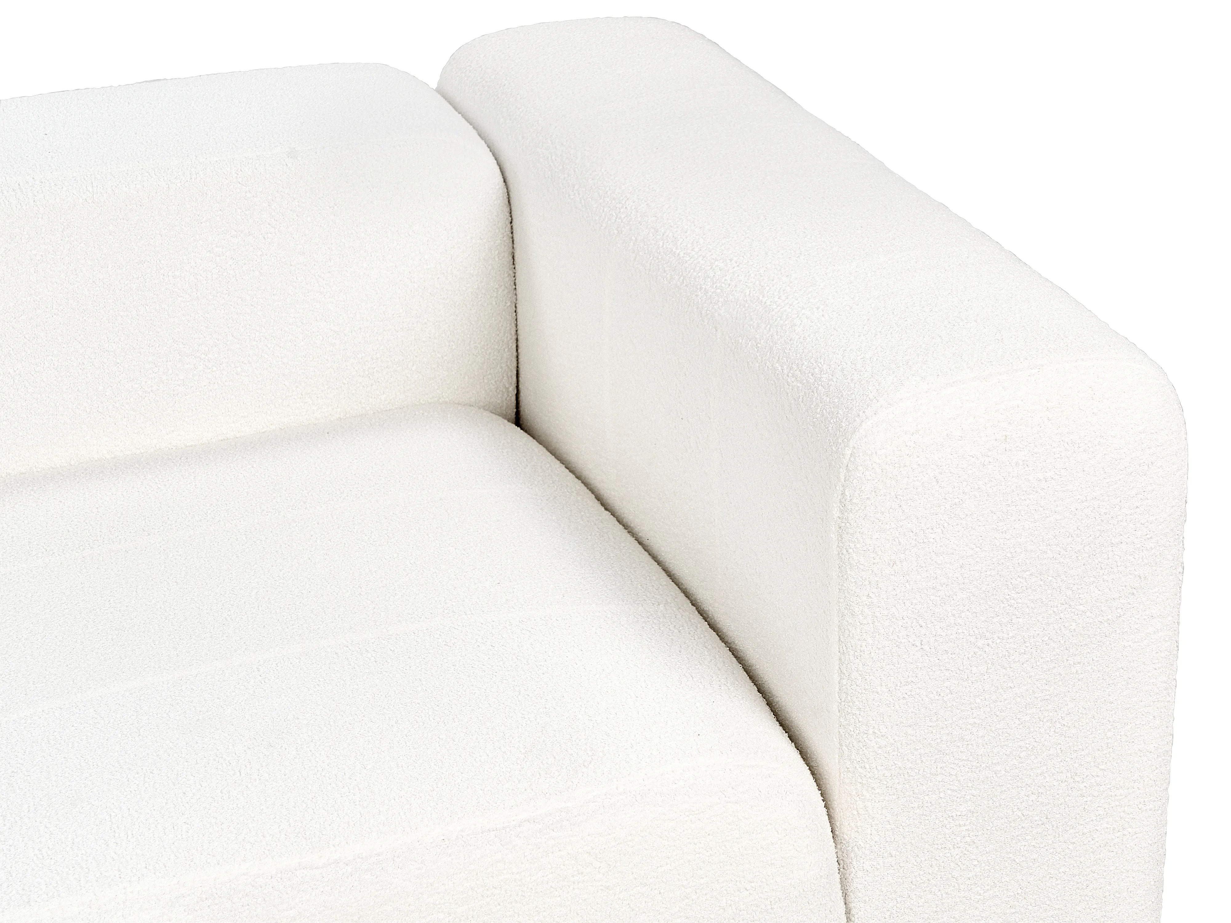 Modulaire bank 3-zits FALSTERBO Bouclé Wit