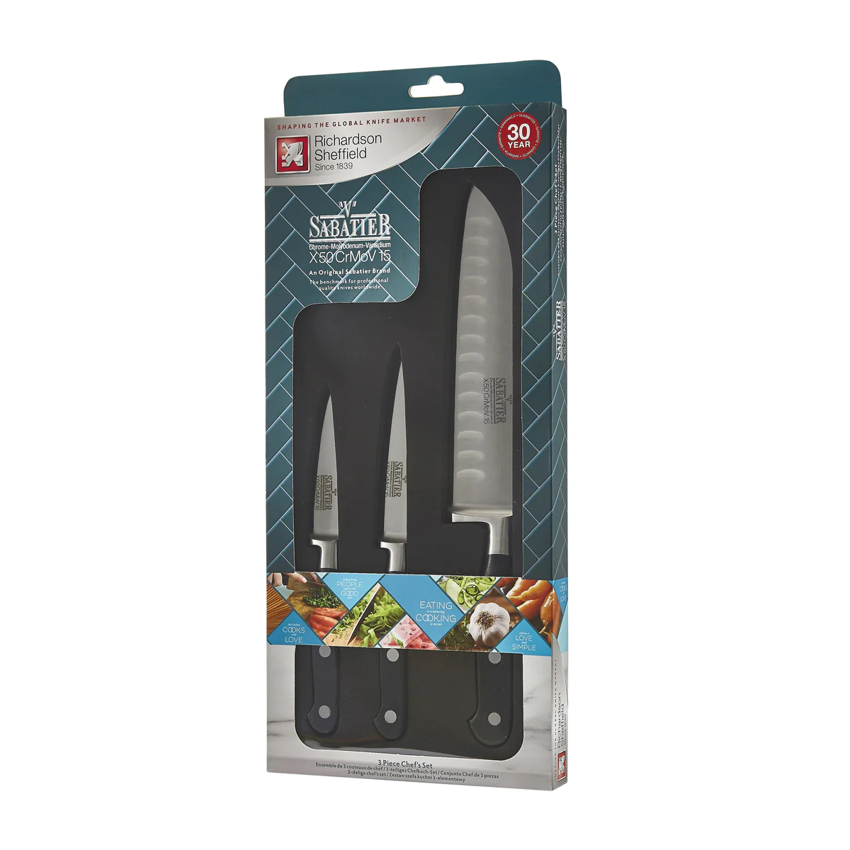 V Sabatier Life - Set 3 couteaux de cuisine Richardson Sheffield