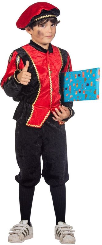 Carnavalskostuum - Rood-Zwart - 100% Polyester