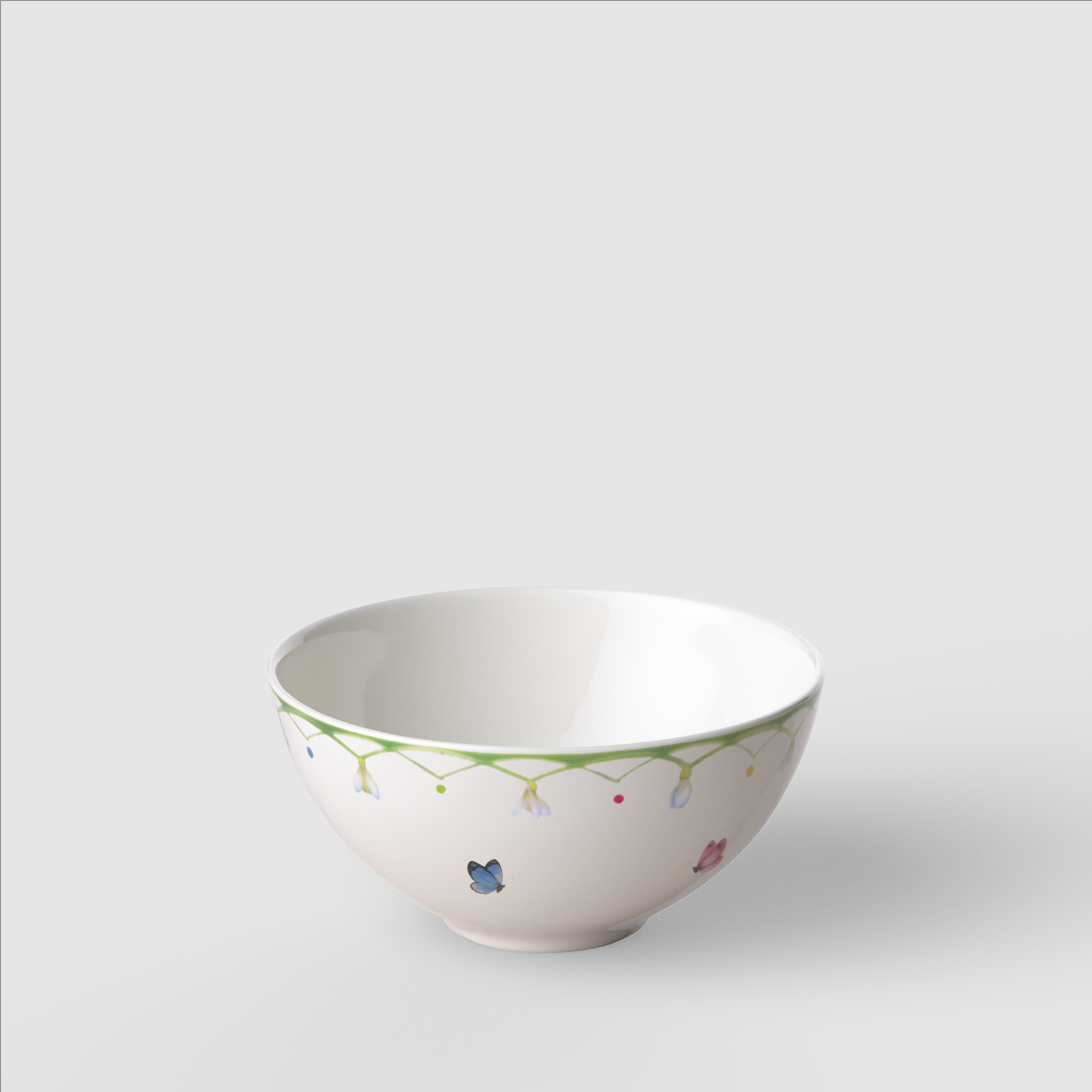 Colourful Spring Dessert bowl Green, 5.1 oz, Premium Porcelain