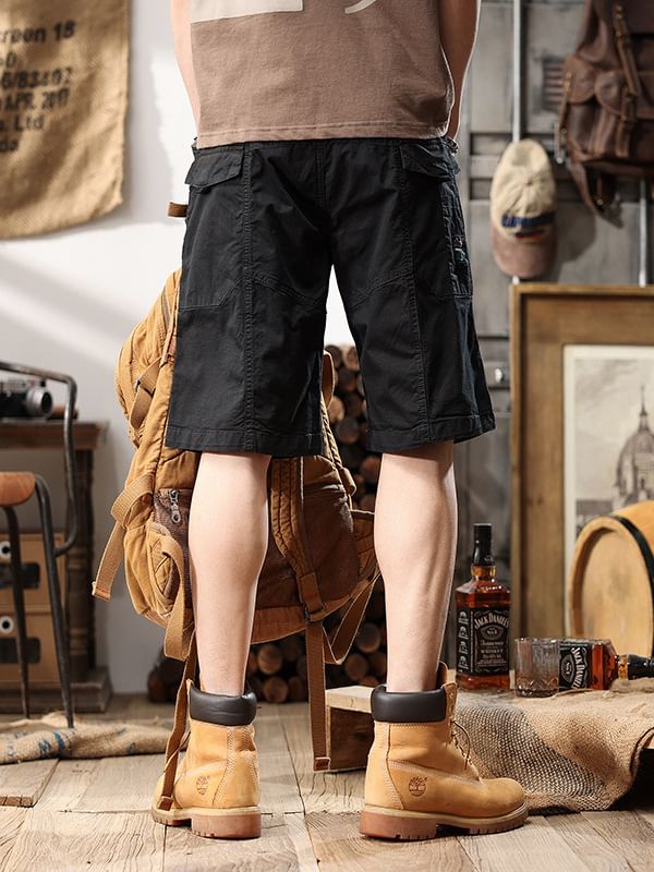 Denimic - Effen short met middelhoge taille