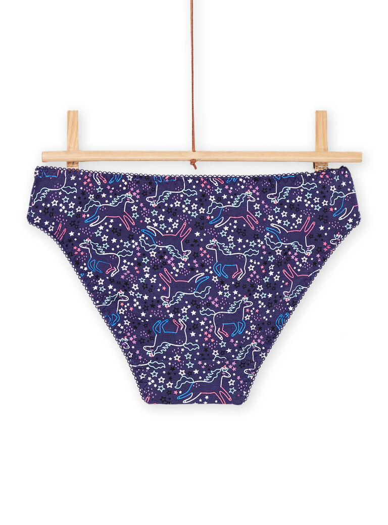 Lot de 3 culottes à imprimé licornes et étoiles