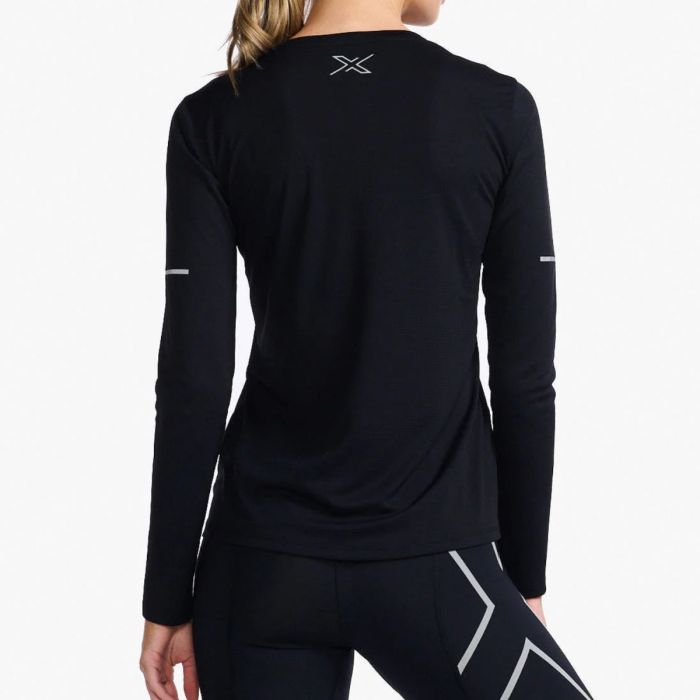 2XU Dame Trøjer Aero Long Sleeve Tee Sort