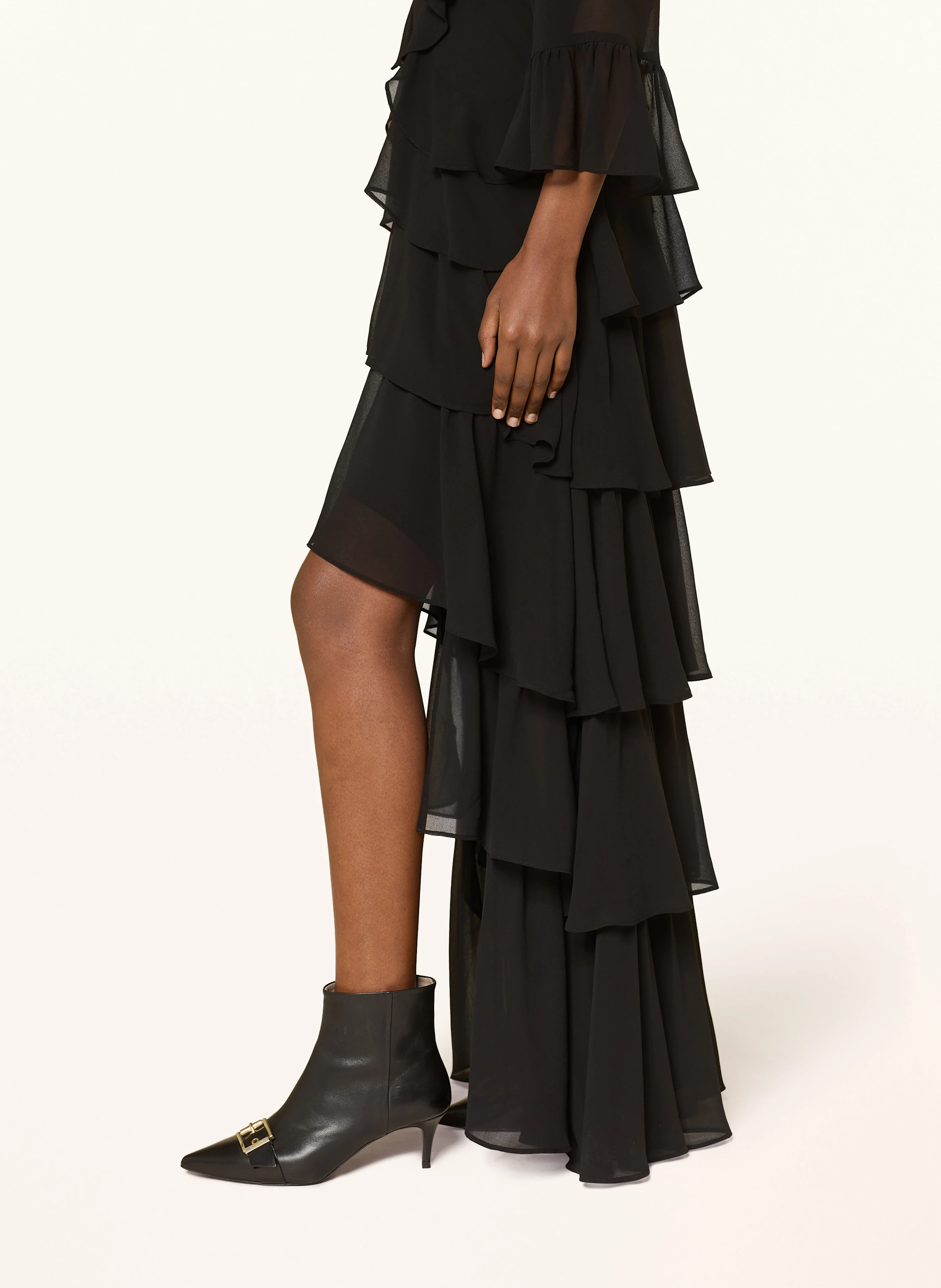 ALLSAINTS Kleid NAT mit Volants und 3/4-Arm