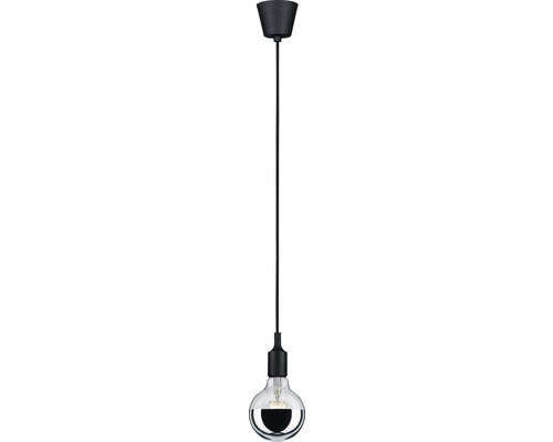Hanglamp, 1-lichts, IP44, HxØ 200x9,2 cm, zwart