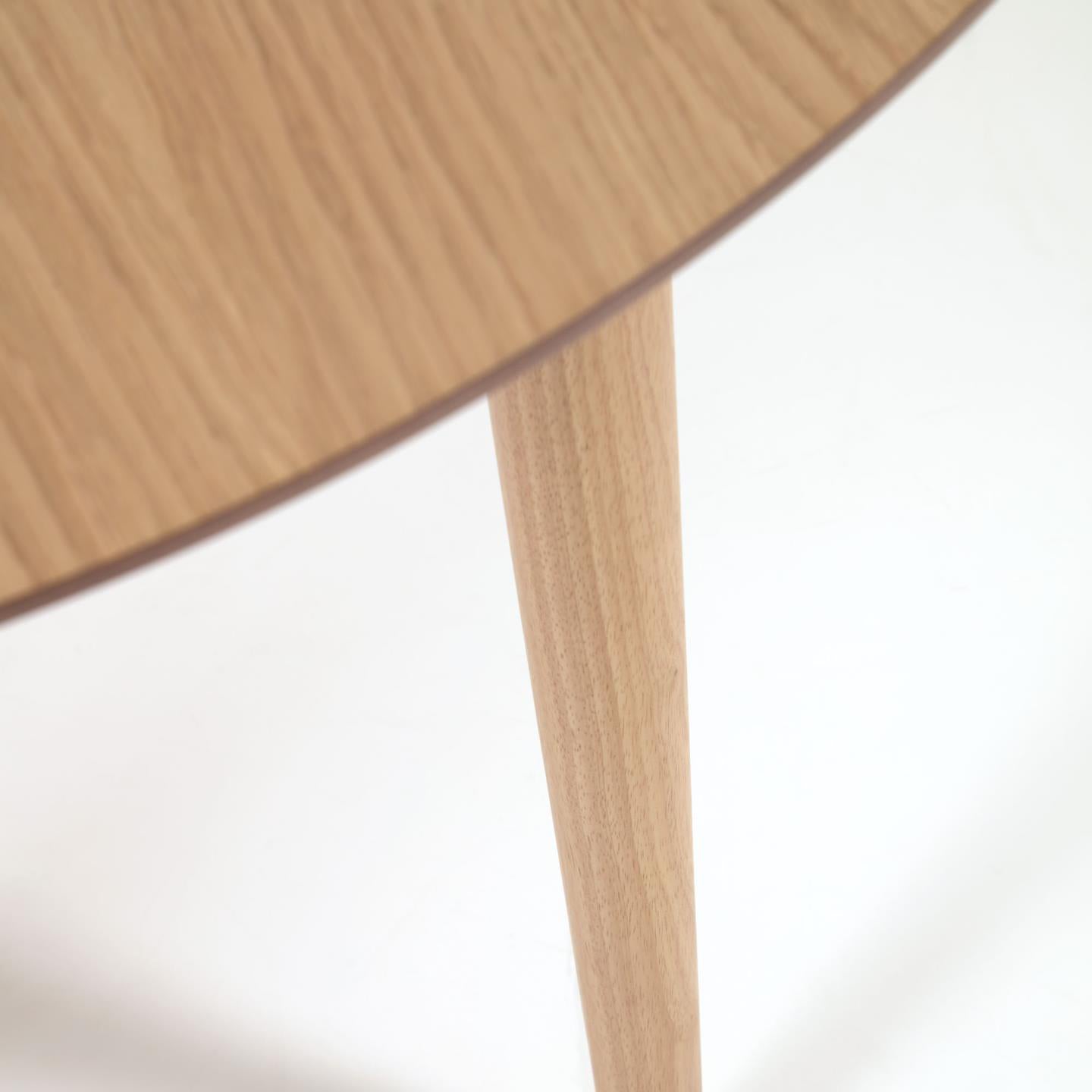 Kave Home Oqui Eettafel Uitschuifbaar Rond - 120|200 x 120 cm - Eiken