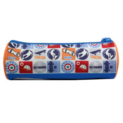 Trousse ronde Phileas Skate - 1 compartiment - bleu - Bagtrotter