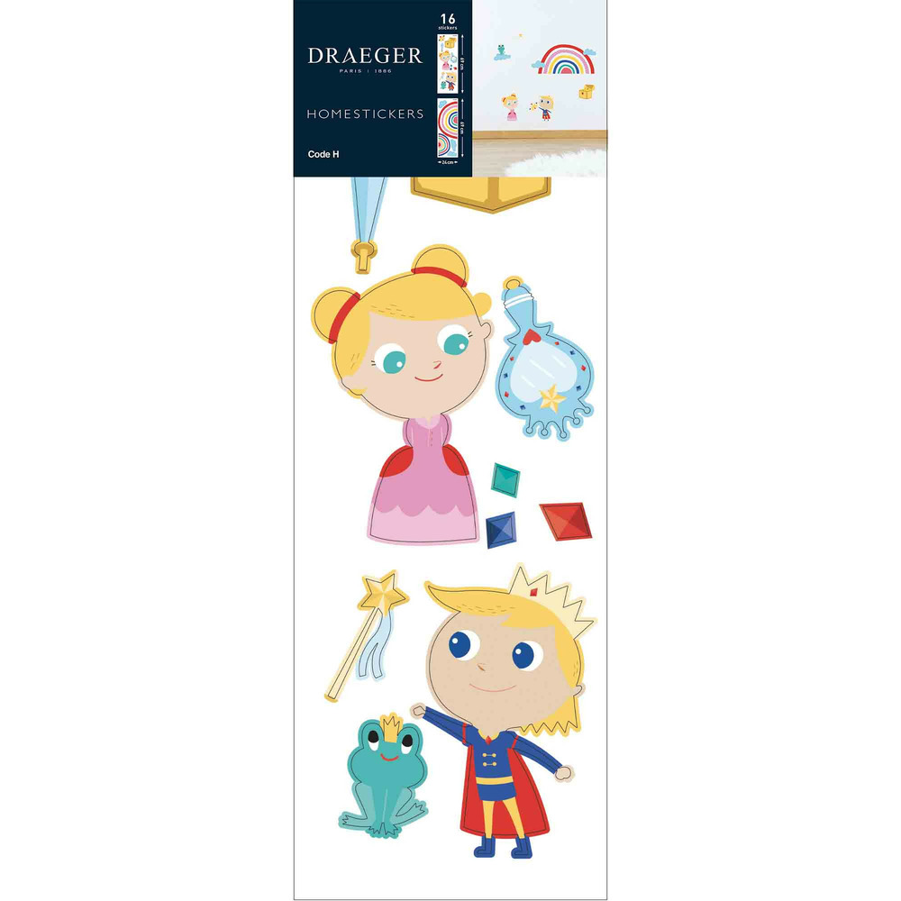 Sticker mural - princesse et prince