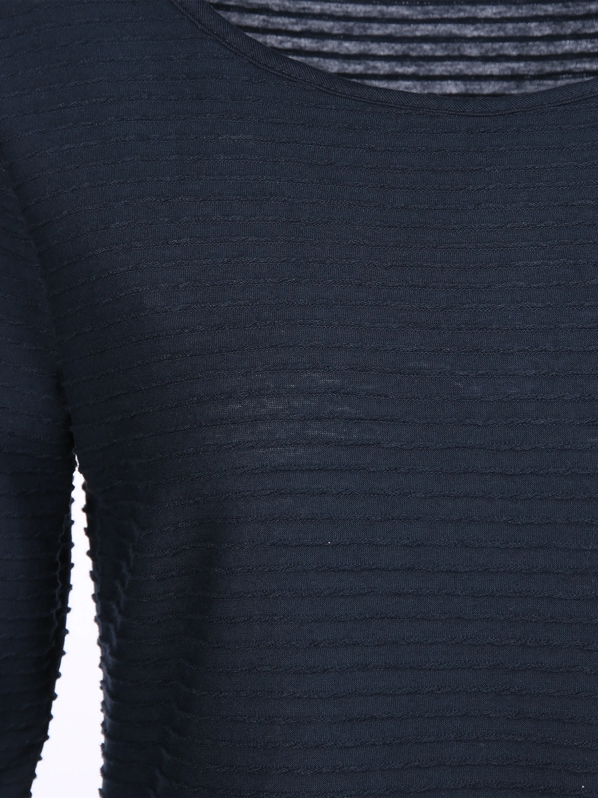Damen Struktur Shirt mit 3/4 Arm