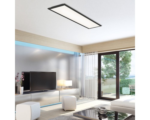 LED Paneel 24W 2200 lm CCT 3000/4000/6000 K 100x25 cm zwart + afstandsbediening