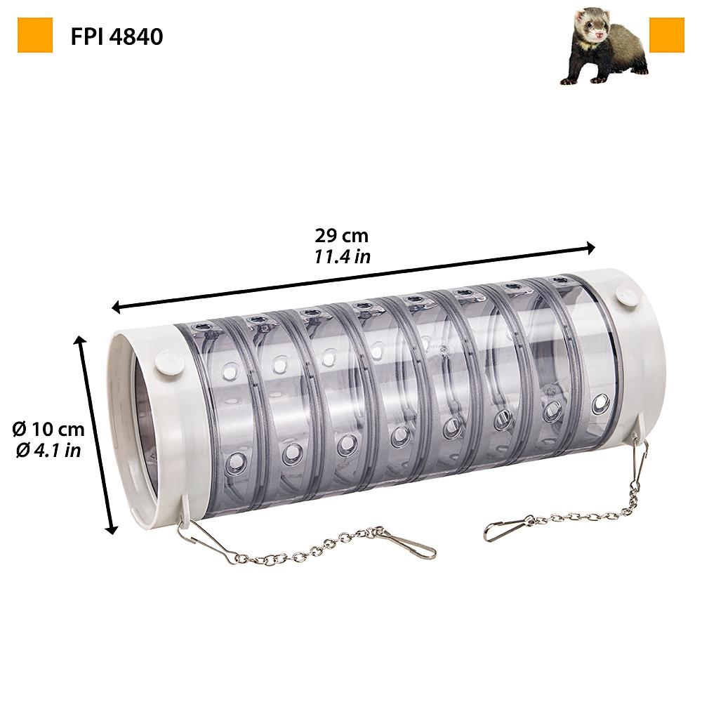 Accessoires rongeurs ferplast tube fpi 4840 plastique tunnel furets modulable