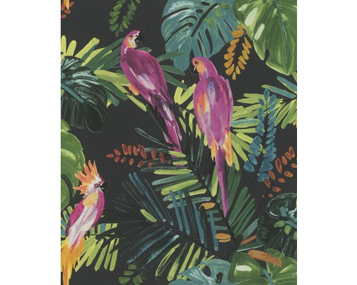 Vliesbehang 814729 Barbara Home Collection II Papegaai zwart