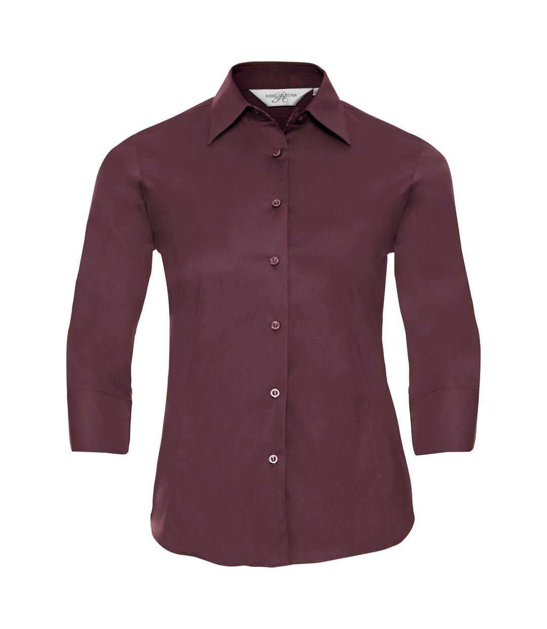 Russell Collection - Chemisier à manches 3/4 - Femme (Bordeaux) - UTBC1030
