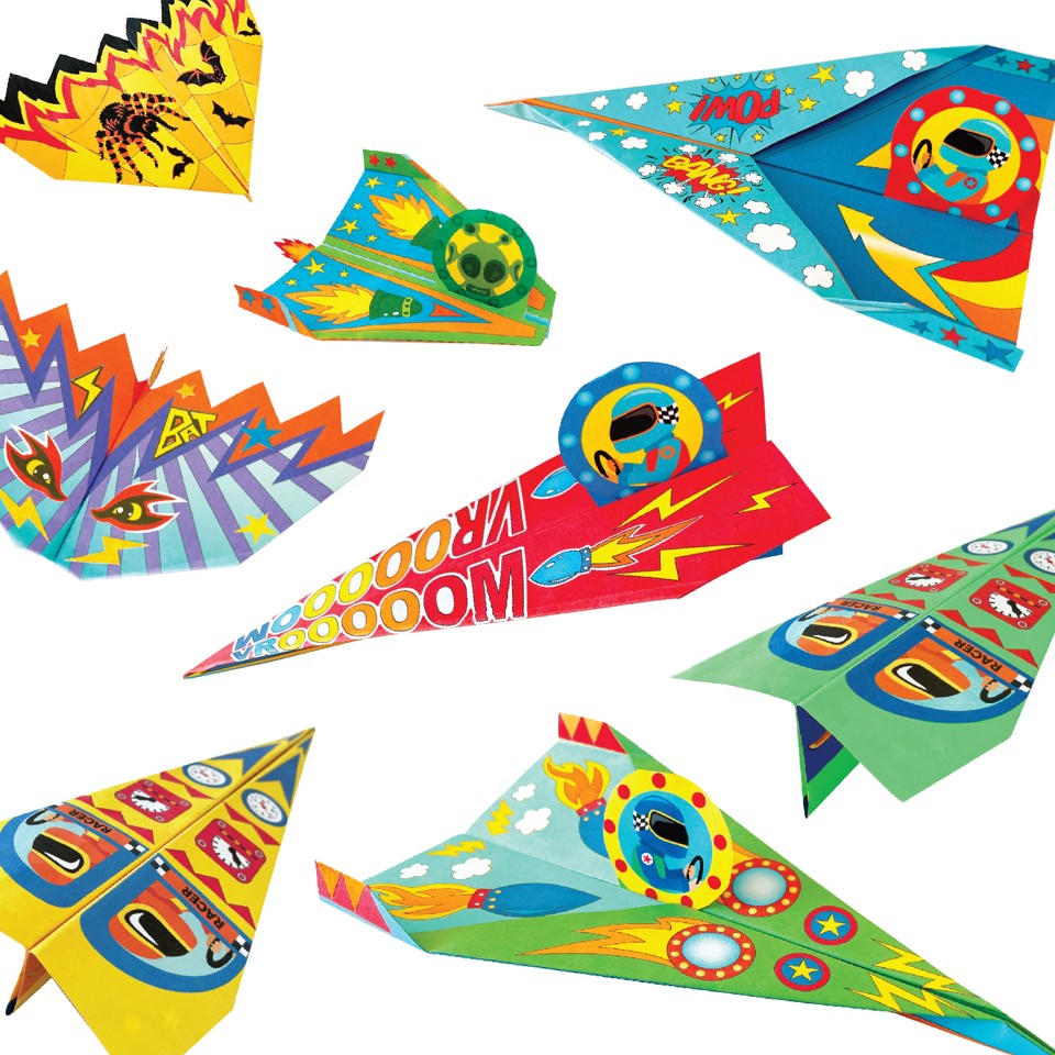 BOX CANDIY - 20 Paper Planes to Colour-In & Decorate - (BC-1958)