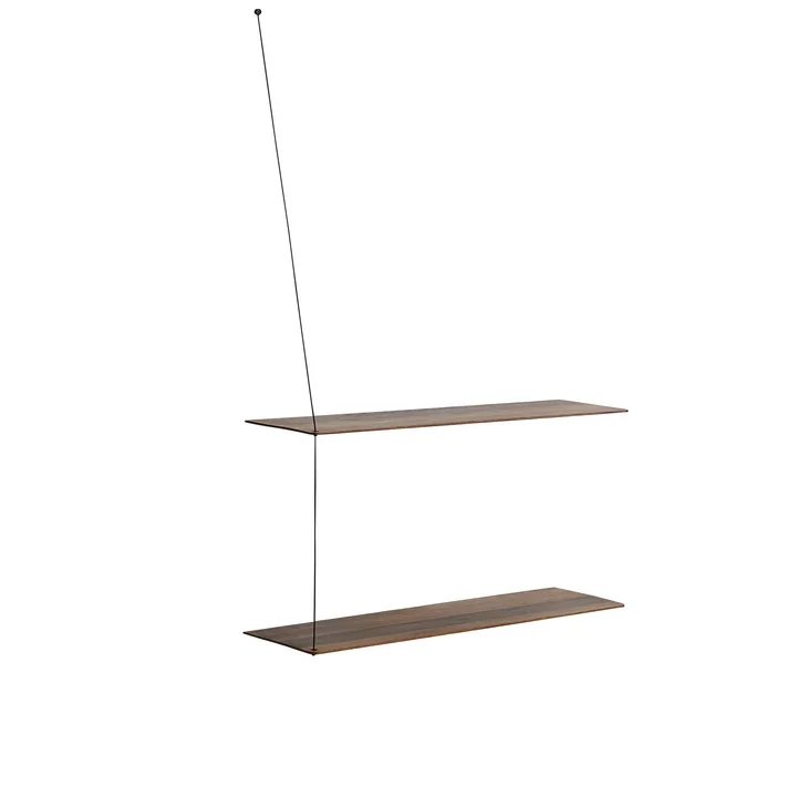 Woud - Stedge Wandregal 80 cm, Eiche geräuchert